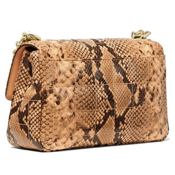 NWT Michael Kors Soho Large Chain Cantaloupe Quilted Shoulderbag 30T1L1SL3N $428 - Picture 2 of 8